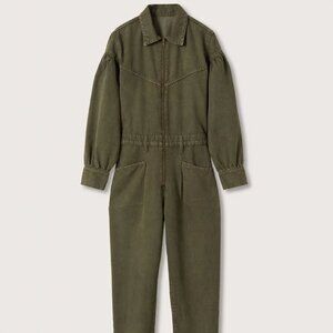 MANGO Women's Long Denim Jumpsuit